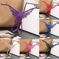 thumbnail image 7 of Jxximdong Sexy Lingerie for Women Butterfly Embroidered Crotchless Briefs Low Waist Strappy Thongs Women's Intimates Red, 7 of 7