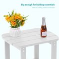 thumbnail image 7 of Sonerlic 1 Peak Outdoor Patio HIPS Adirondack Side Table Rectangular for Indoor and Outdoor,White, 7 of 7