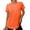 Orange, variant on WRKEKC Short Sleeve Shirts for Women, Summer T-Shirts for Women, Women's Solid Color Round Neck Sports Elastic Breathable Sports Short Sleeve Shirt Top