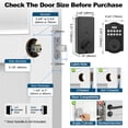 thumbnail image 6 of Keyless Entry Door Lock with Keypad, Smart Deadbolt Lock with Auto Lock, Customizable User Codes, Advanced Security Waterproof Smart Lock for Front Door & Home Use, Easy Installation, Matte Black, 6 of 9