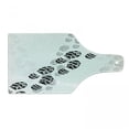 thumbnail image 1 of Running Cutting Board, Grunge Theme of Shoe Prints Pattern in Greyscale Tones, Decorative Tempered Glass Cutting and Serving Board, in 3 Sizes, by Ambesonne, 1 of 2