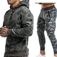 thumbnail image 1 of Mens Camo Tracksuit Casual Hooded Track Suits Long Sleeve Hoodie and Sweatpant Jogging Sweatsuit, 1 of 6