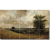 Ceramic Tile Mural-John Constable Country Painting 241. 21.25" w x 12.75" h using (15) 4.25 x 4.25 ceramic tiles