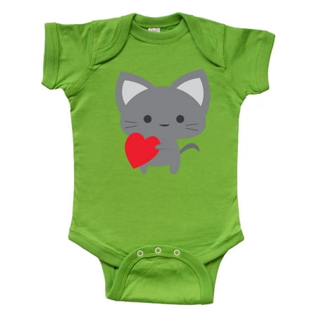 

Inktastic Heart Cat Gift Baby Boy or Baby Girl Bodysuit