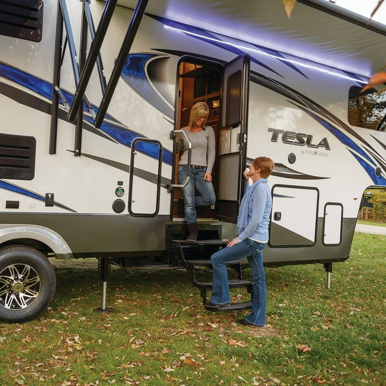 Power Gear Kwikee 372261 Automatic Electric RV Steps with 24" Double Tread  & Motor, Control Unit & Switch Kit