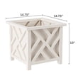 thumbnail image 3 of Pure Garden 50-116 Decorative Outdoor Garden Potted Planter Box, White, 3 of 5