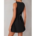 thumbnail image 4 of Vestido de verano ZESICA 2025 sin mangas sin mangas A Line Flare Black XL, 4 of 9