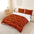 thumbnail image 3 of jejeloiu Bold Damask Duvet Cover Queen,Modern Floral Queen Bedding For Adults,Orange Black,Reversible,3 Pieces,1 Duvet Cover and 2 Pillowcases, 3 of 6