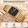 thumbnail image 5 of SKMEI Watch for Women Quartz Rectangular Fashion Watches Waterproof Easy to Read Ladies Wrist Watches Stainless Steel Womens Watch, 5 of 9