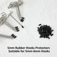 thumbnail image 4 of 250Pcs Pegboard Hooks Protector Flexible Peg Board Hook Tip Cap Black Rubber End Caps Caps Bolt Cover(Inner Dia 5mm Suitable for 5mm-6mm Hooks), 4 of 6