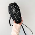 thumbnail image 6 of Jiibva Gothic Pu Leather Bag Coffin Shape Crossbody Bag Halloween Cell Phone Purses Punk Shoulder Bag Handbags for Female, 6 of 7
