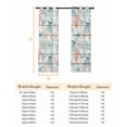 thumbnail image 6 of Teal Red Jellyfish Coastal Blackout Curtains for Bedroom, Vintage Beach Coral Starfish Nautical Thermal Insulated Kitchen Drapes with Grommets, Light Blocking Window Treatment, 2 Panels 52" x 63", 6 of 7