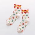 thumbnail image 3 of Printed Fun Colorful Festive Crew Knee Cozy Socks Women Fancy Christmas Holiday Design Soft, 3 of 3