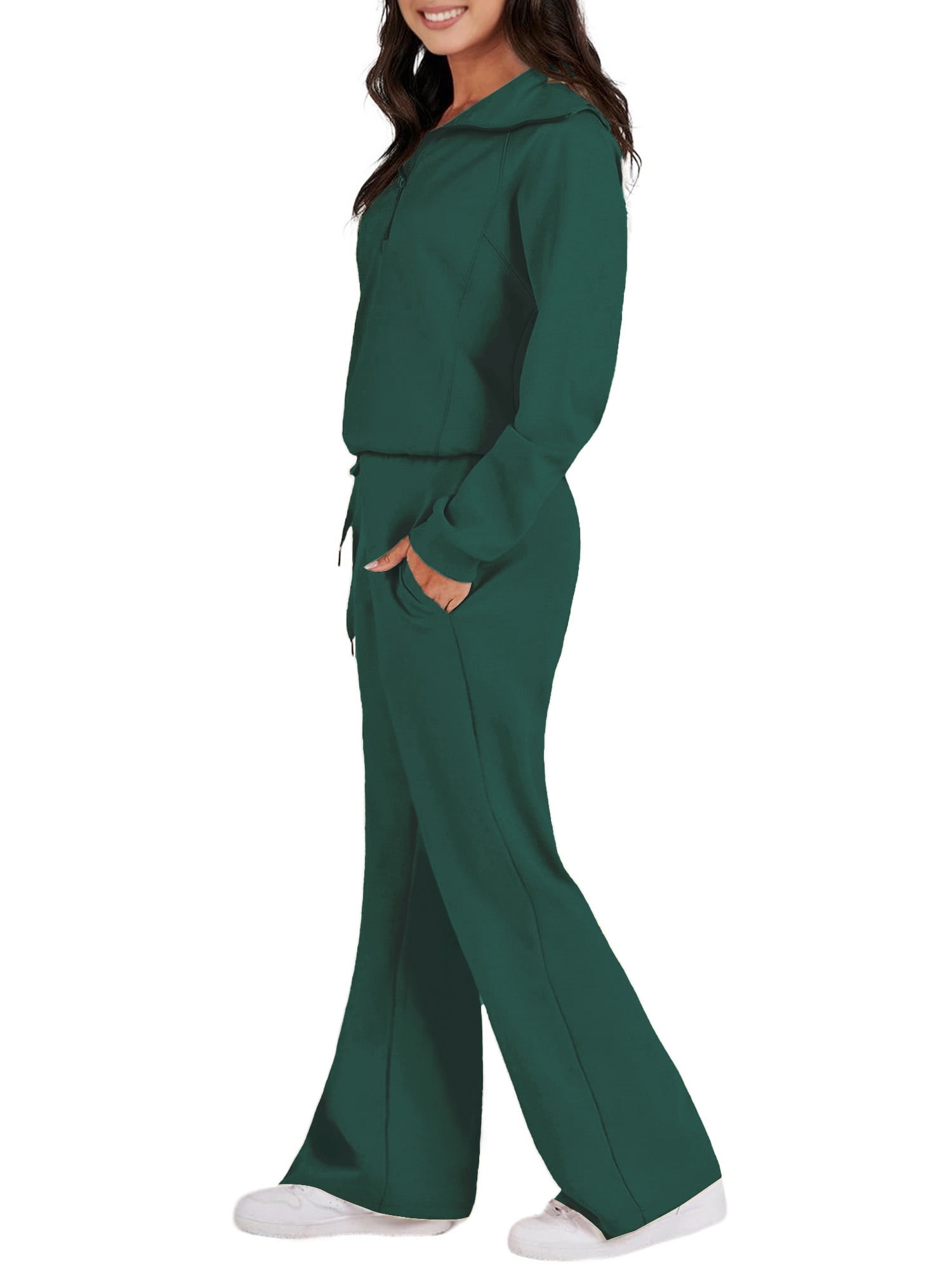 UVN Outfit Sets for Women 2 Piece Sets Winter Casual Tracksuit Long Sleeve Lounge Set Outfits with Pockets