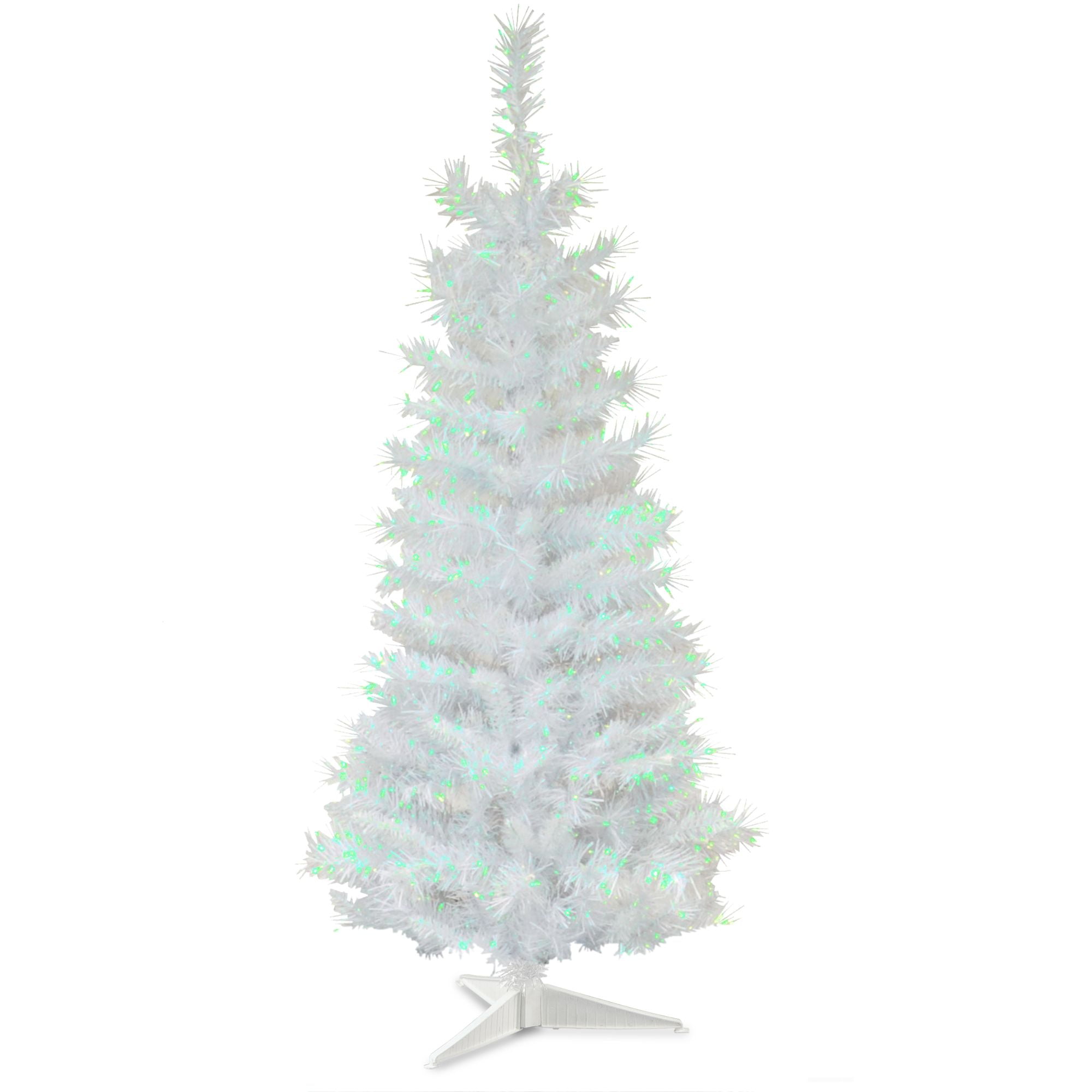 18'' White Christmas Feather Tinsel Tree Tabletop Holiday Tree in White 