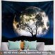 thumbnail image 4 of Not Fade Machine Washable Moon Tapestry, Wall Hanging 3D Printing Starry Sky Psychedelic Tapestry for Bedroom Living Room, Queen(51.2x59.1 Inches)(130, 4 of 4