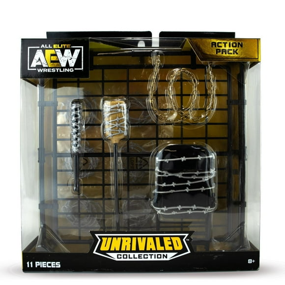 AEW Lot d'accessoires en fil de fer barbelé – AEW Jazwares Toy Wrestling Action Figure Ring Playset
