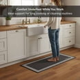 thumbnail image 6 of Evideco Two-Tone Black Kitchen Mat and Runner Set 20x32 and 20x48 In - Low Profile Non-Slip Polyester Floor Mats for Sink or Prep Areas, 6 of 7