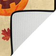 thumbnail image 5 of Dreamtimes Cute Halloween Pumpkin Area Rug, 36"x24" Red Maple Leaves Non-Slip Washable Indoor Door Mat, Absorbent Floor Mat for Bedroom Kitchen Entryway Bathroom, 5 of 7