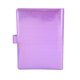thumbnail image 2 of Funda para carpeta A5 de piel sintética con láser, impermeable, duradera, portátil, con 6 anillas, para el hogar, la escuela y la oficina, color morado, 2 of 5