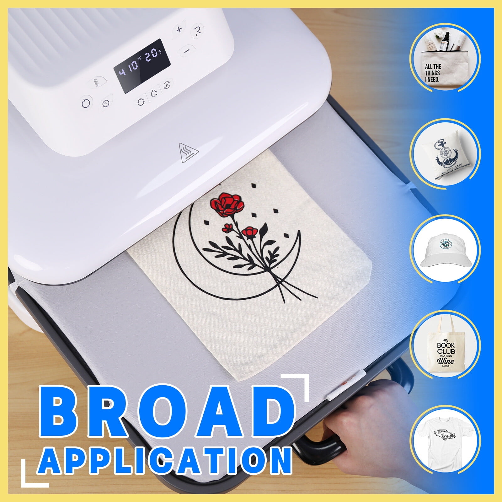 HTVRONT 1500W 15"x15" Automatic Heat Press Machine Bundle with Gift for Sublimation Printer Transfer HTV Vinyl
