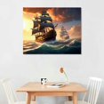 thumbnail image 2 of ONETECH Poster Modern Artwork Decoration Steampunk Pirate Brigantine Ship and Royal Navy 16\x12\, 2 of 4