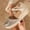 Gold, variant on Women's Plus Size Closed Toe Espadrille Wedge Sandals Cutout Mesh Fabric Spring Summer Fashion Trendy Comfortable Slip On Mule Slides Shoes Beach Sandals