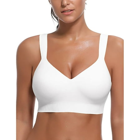 

Yobecho Women s Sports Bra Wireless Low Back Seamless Daily Underwear