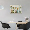 thumbnail image 4 of Floral Bathroom Wall Art Rustic Vase Butterflies Sunflowers Wall Decor Farmhouse Bottles And Plants Home Decor Vintage Glass Art Botanical Canvas Painting Prints for Restroom Bedroom 16"x12", 4 of 6
