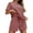 Burgundy, variant on Womens 2 Piece Sets Summer Lounge Sets Striped Short Sleeve Oversized T Shirts Drawstring Shorts Matching Set