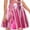 Pink, variant on Idoravan Women's Basic Versatile Skirt Womens Basic Versatile Stretchy Flared Casual Solid Color Party Cosplay Mini Skater Skirt