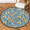Multicolour 3, variant on CURLYOOT Round Rug 3ft Alpaca Cactus Area Rug, Washable Circle Mat Non Slip Floor Carpet Mat, Cute Llama Soft Indoor Rugs for Entryway Living Room Dining Room Bedroom
