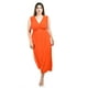 thumbnail image 4 of Vestido largo cintura smock Roman Fashion /Tallas Extras, 8801X-SO (Naranja) naranja 38, 4 of 5