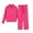 Hot Pink, variant on REDARER Girls Half Zip Hoodie and Joggers Set Soft Casual Athletic Two Piece Outfit for Kids Playwear,11-12 Years