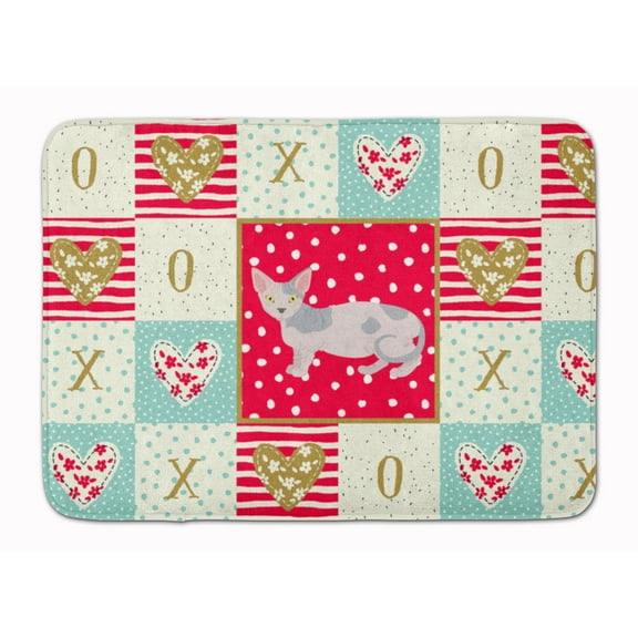 Minskin Cat Love Machine Washable Memory Foam Mat Red