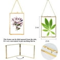 thumbnail image 2 of 4 Pcs Embossed Glass Photo Frames,Home Wall Decoration,Wall-Mounted Chain Glass Photo Frames,Artwork Photo Frames,Photo Frame for Display Plant Specimens (Gold), 2 of 8