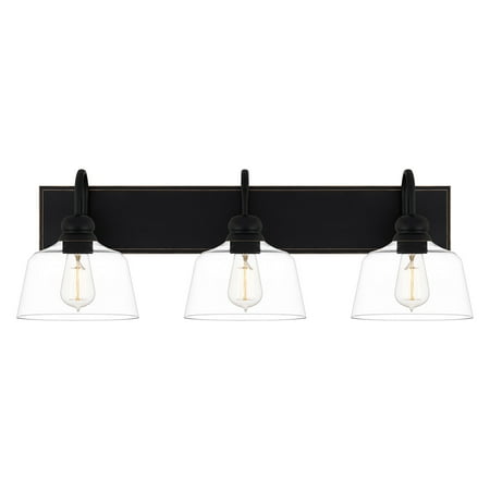 

Ashley Harbour Riker 3-Light Matte Black Bath Light