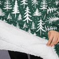thumbnail image 3 of Oversized Wearable Blanket Hoodie,Green Christmas Tree Pattern Sherpa Blanket Hoodie with Super Pockets,Super Warm Fuzzy Pullover for Women & Men, 3 of 6
