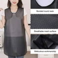 thumbnail image 6 of Professional Bib Apron for Chef - Waterproof Washable Aprons for Men and Women, Fastener Tape Fixation Back Mesh Design, with/without Pockets, 6 of 8
