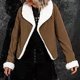 thumbnail image 1 of Pntutb Mujer Otoño/Invierno Color Sólido Cardigan Felpa Solapa Abrigo tops Rollbacks Pntutb Pntutb-4113, 1 of 6