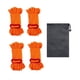 thumbnail image 4 of 4 cuerdas reflectantes para tienda de campaña con bolsa de cordón, cuerdas de campamento de 4 mm de diámetro, escalada Naranja, 4 of 9