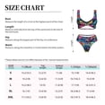 thumbnail image 2 of Kdxio Neon Graffiti Urban Art Print Women's 2 Piece High Waisted Wrap Spaghetti Strap Summer Swimsuit Bikini Set-Small, 2 of 5
