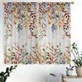 thumbnail image 3 of Fall Leaves Kitchen Curtains 27.5W X 39L Inches 2 Panels Autumn Eucalyptus Leaf Watercolor Botanical Small Short Cafe Tier Curtains Yellow Gold Plant Window Drapes Treatment Bathroom Decor, 3 of 7