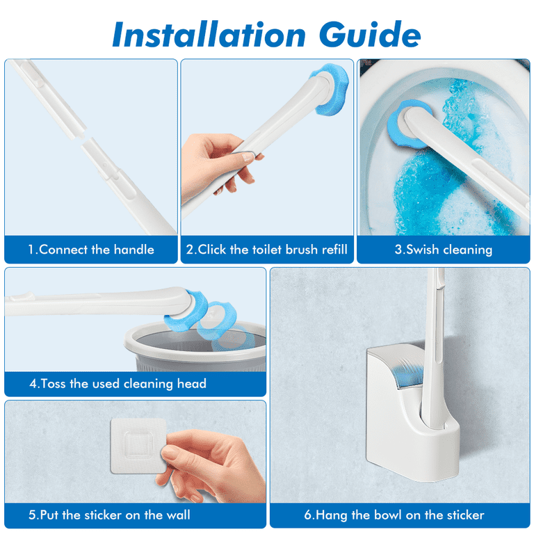 Disposable Toilet Bowl Brush with 40 Refills photo 6