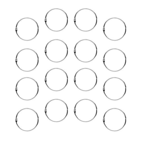 GOOHOCHY Rings for Index Cards Metal 50Pcs 1.4x1.4x0.1in