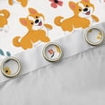 thumbnail image 4 of Homewish Kawaii Dalmatian Pug Curtains Pack of 2 (42x84 Each) for Kids, Cartoon Dog Lover Curtains Blackout, Blossoms Flower Floral Bedroom Curtains, Window Curtains Home Decor, 4 of 6