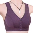 thumbnail image 2 of JIUKE Front Closure Bras for Women Push up No Underwire Sleep Bralettes Full Support T-Shirt Bras Multicolor XXL, 2 of 3