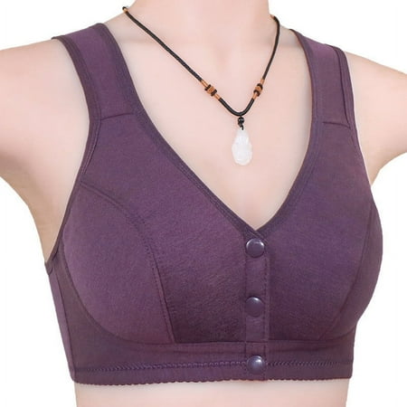 Black of Friday Deals!Clearance Staron Wireless Bras for Women No Underwire Front Closure Bras Stretch Comfortable Bras Wireless Push up Bra Solid Color Bras