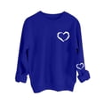 thumbnail image 2 of Fznquz Valentine Day Womens Plus Size Sweatshirts Cute Crewneck Outfit Trendy Love Heart Print Oversized Lightweight Tops Women XL, 2 of 7