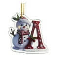 thumbnail image 2 of Christmas Letter Ornaments With Snowman,2025 Alphabet Pendant Decor, 2D Acrylic Ornament With Gold Cord Loop,Easy to Hang,Great for Christmas,Easter,Anniversaries,Birthday Celebrations, 2 of 6